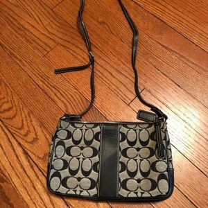 COACH Black Signature C Crossbody Handbag/Purse